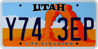 UT license plate Y743EP