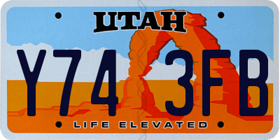 UT license plate Y743FB