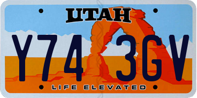 UT license plate Y743GV