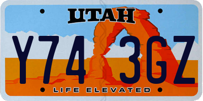 UT license plate Y743GZ