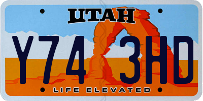 UT license plate Y743HD
