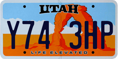 UT license plate Y743HP
