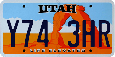 UT license plate Y743HR