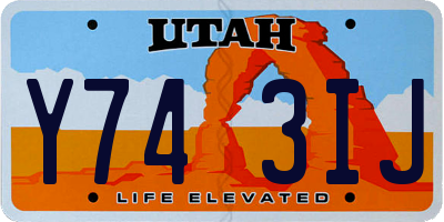 UT license plate Y743IJ