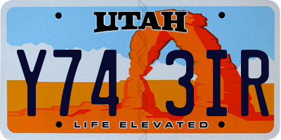 UT license plate Y743IR