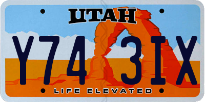 UT license plate Y743IX