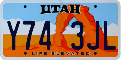 UT license plate Y743JL