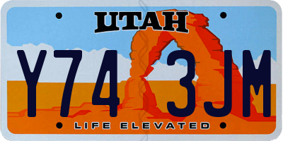 UT license plate Y743JM