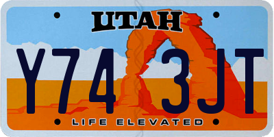 UT license plate Y743JT