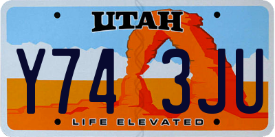 UT license plate Y743JU