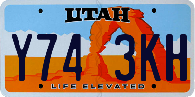 UT license plate Y743KH