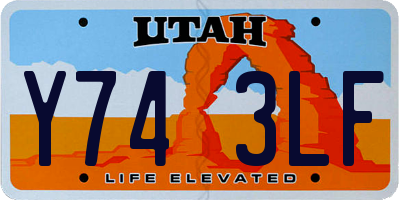 UT license plate Y743LF
