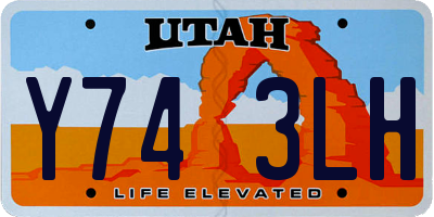 UT license plate Y743LH
