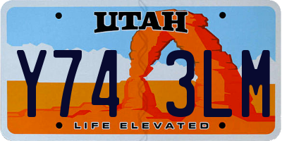 UT license plate Y743LM