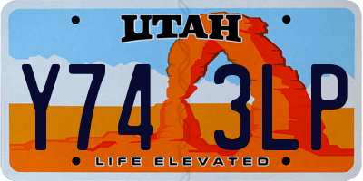 UT license plate Y743LP