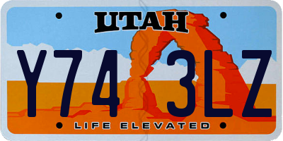 UT license plate Y743LZ