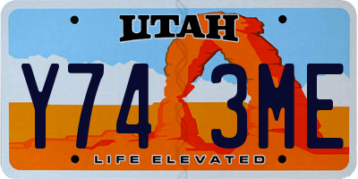 UT license plate Y743ME