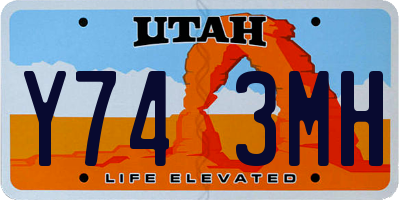 UT license plate Y743MH