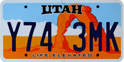 UT license plate Y743MK