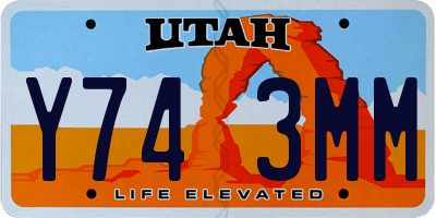UT license plate Y743MM