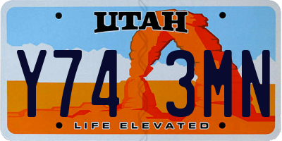 UT license plate Y743MN