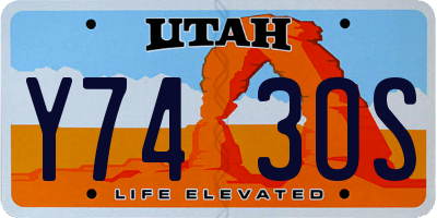 UT license plate Y743OS
