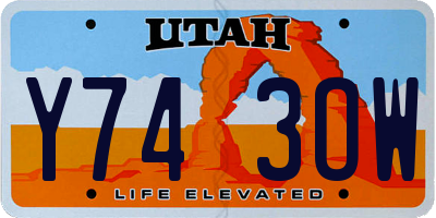 UT license plate Y743OW