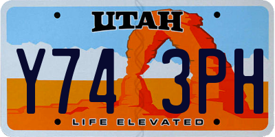 UT license plate Y743PH