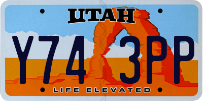 UT license plate Y743PP