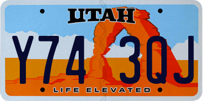 UT license plate Y743QJ