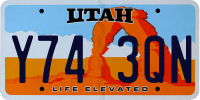 UT license plate Y743QN