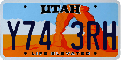 UT license plate Y743RH
