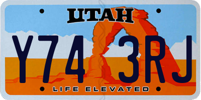 UT license plate Y743RJ
