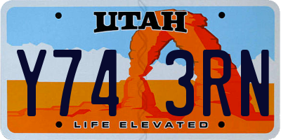 UT license plate Y743RN