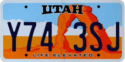 UT license plate Y743SJ