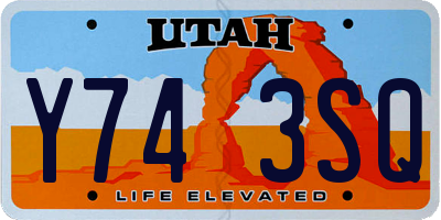 UT license plate Y743SQ