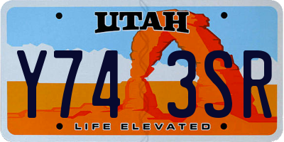 UT license plate Y743SR