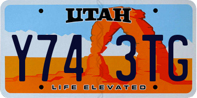 UT license plate Y743TG