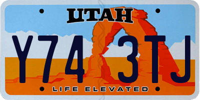 UT license plate Y743TJ