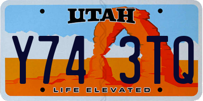 UT license plate Y743TQ
