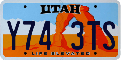 UT license plate Y743TS