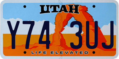 UT license plate Y743UJ