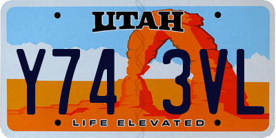 UT license plate Y743VL