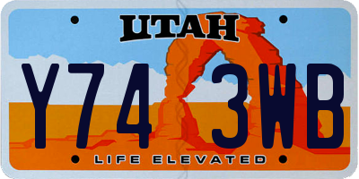 UT license plate Y743WB