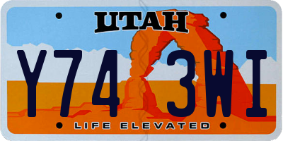 UT license plate Y743WI