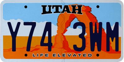 UT license plate Y743WM