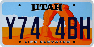 UT license plate Y744BH