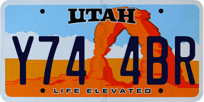 UT license plate Y744BR