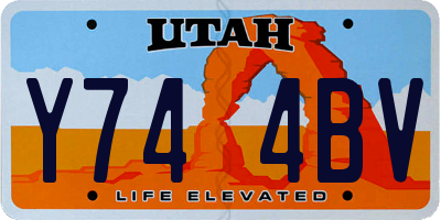 UT license plate Y744BV