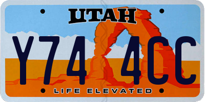 UT license plate Y744CC